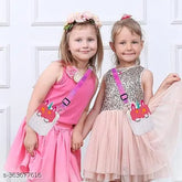 Multicolor suede Unicorn Pop It Sling Bag for Kids, featuring a unique rainbow design and pop-up toy, perfect for improving concentration. Soft, safe, and premium material with one compartment. Ideal gift idea for girls